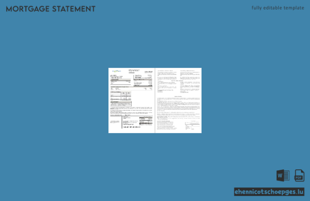 USA: Beispielvorschau eines Hypothekenauszugs der Bancorp Bank in Word- und PDF-Formaten